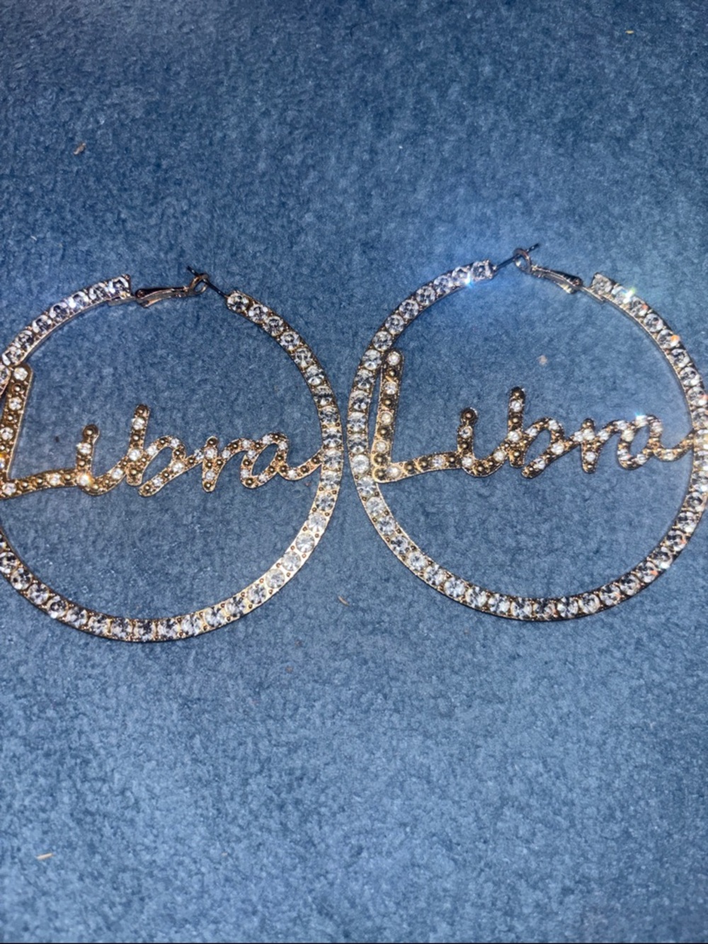 Gold 'Libra' Crystal Hoop Earrings - Women Jewelry Earrings